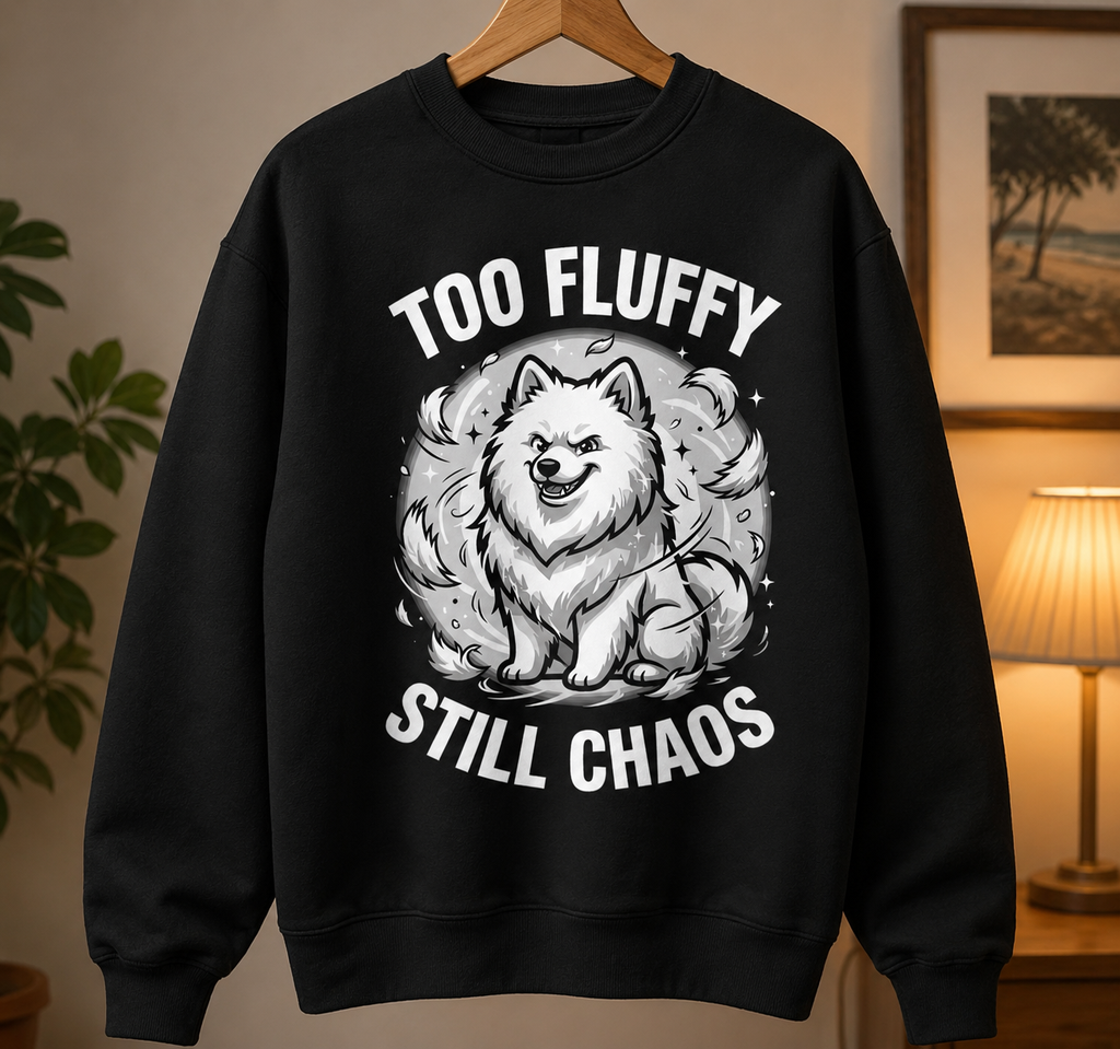 Too Fluffy Still Chaos Samoyed Sweatshirt
